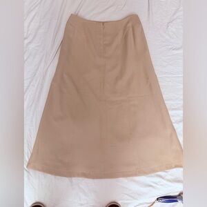 Talbots vintage camel colored 100% wool maxi skirt